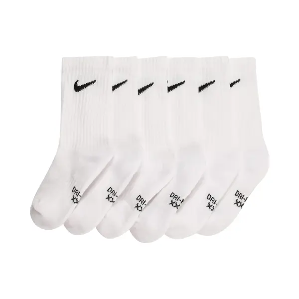Nike Kinder Df Perf Basic Crew Socken, White, 4/5 Jahre thumbnail