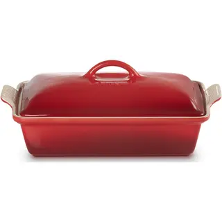 Le Creuset - Ovenschaal Met Deksel - 33 X 22.5 X 8 Cm - Kersenrood