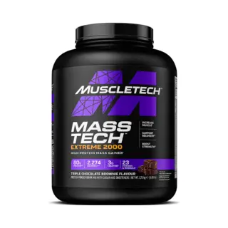 MuscleTech Extreme 2000 Mass-Gainer Proteinpulver, Muscle-Builder Molkenproteinpulver, Protein, Kreatin, Kohlenhydrate, Max-Protein Gewichtszunahme