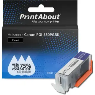 PrintAbout Huismerk Canon Pgi-550PGBK Inktcartridge Zwart