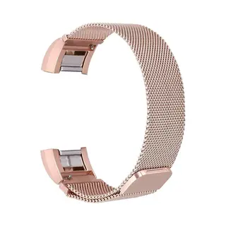Fitbit Charge 2 Milanese Horloge Bandje Large Met Magneetsluiting - Champagne Goud - Large