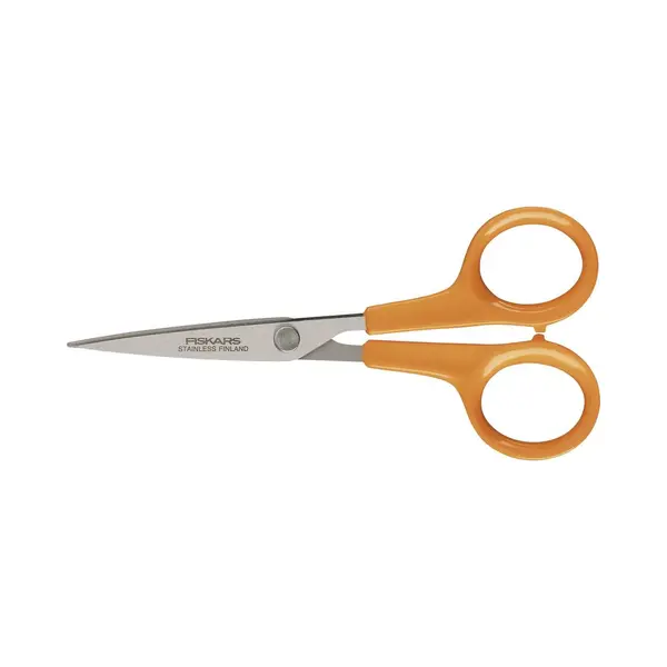 Fiskars 9881 buro- & knutselschaar Rechte knip Metallic, Oranje thumbnail