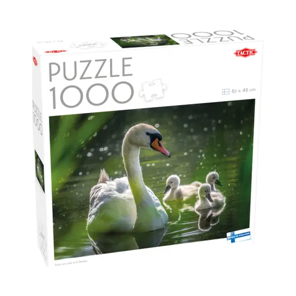 Tactic Puzzle Lovers Swan on Lake with Babies 1000 pcs puzzle thumbnail