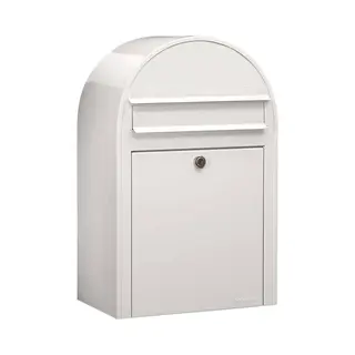 Bobi Classic Briefkasten Ral 9016 Weiß Wandbriefkasten