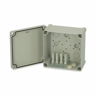 Fibox Tempo Series Grey Abs Enclosure, IP65, Grey Lid, 130 x 130 x 75mm