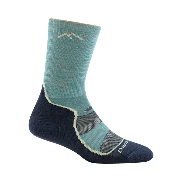 Ladies Micro Crew Lightweight Hiking Merino Socks By Darn Tough | Size, L | Colour, Aqua thumbnail