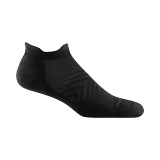 Darn Tough Run No Show Tab Ultra-Lightweight With Cushion - Black- Hardloopsokken Van Merinowol