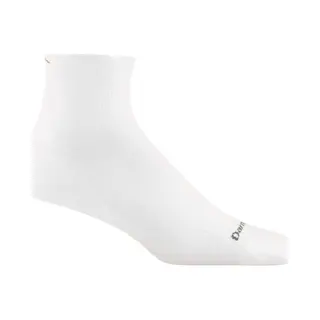 Darn Tough Run 1/4 Ultra-Lightweight - White- Hardloopsokken Van Merinowol