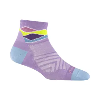 Ladies Quarter No Cushion Ultra-Lightweight Running Merino Socks By Sock Snob | Size, M | Colour, Lavender