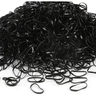 1000 Stuks - Kleine Elastiekjes - Zwart - Elastieken - Elastiek - Kantoor Elastiekjes - Kantooraccessoires - Elastieken Om Post Mee Te Binden -