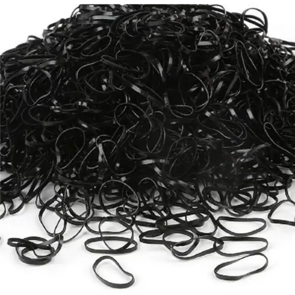 1000 Stuks - Kleine Elastiekjes - Zwart - Elastieken - Elastiek - Kantoor Elastiekjes - Kantooraccessoires - Elastieken Om Post Mee Te Binden - thumbnail