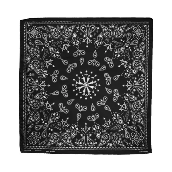 Zan Headgear Bandana - Bandana Heren - Motor Accessoires - Zwarte Bandana - Paisley Patroon thumbnail