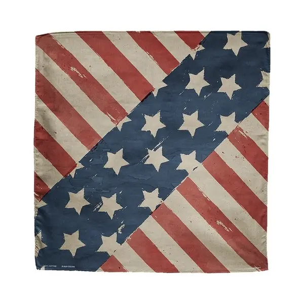 Zan Headgear Bandana - Bandana Heren - Motor Accessoires - Amerikaanse Vlag - Rood - Wit - Blauw thumbnail