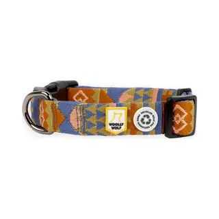 Woolly Wolf - Nightless Night - Halsband - S - Blauw - Groen -roze - Duurzaam