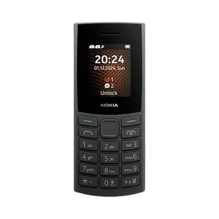 Nokia 105 4G 2025 4G Mobiele Telefoon, Zwart, Dual Sim, 1, 8 Inch Display, 1020 MAh Batterij, Fm-radio