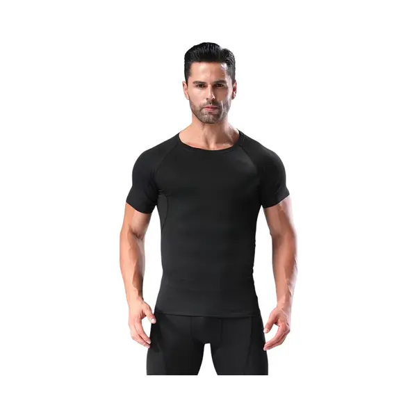 SparkNine Aeroflex Heren Sport T-Shirt - Ademend, Sneldrogend & Elastisch - Lichtgewicht Gym & Casual Shirt - Regular Fit - Ronde Hals - Zwart - Maat 3XL thumbnail