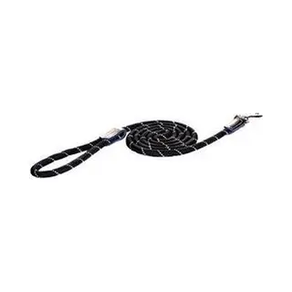 Rogz for Dogs Rogz Rope Lijn Lang Zwart - Hondenriem - 180X0.6 Cm