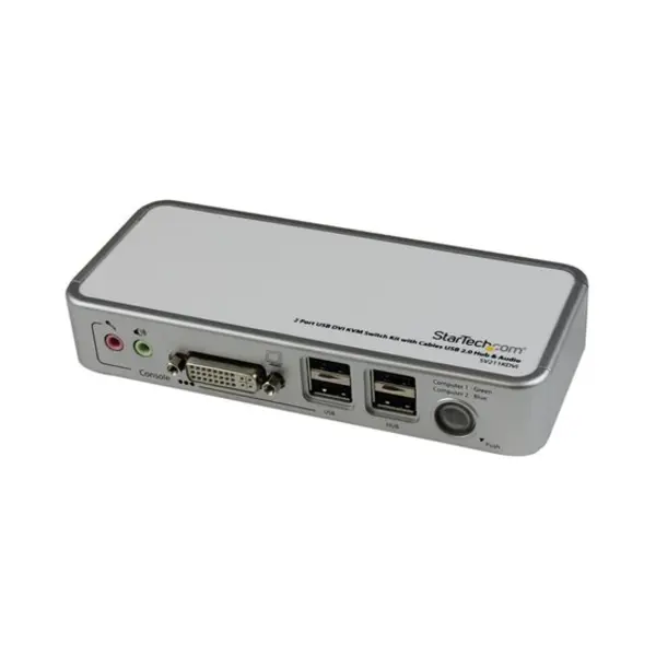 StarTech.com 2-poort Usb Dvi Usb Kvm-switch met Kabels Usb 2.0-hub en Audio thumbnail