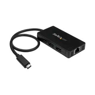 StarTech.com 3 Port Usb 3.0 Hub mit Usb-C und Gigabit Ethernet - 5Gbps - inklusive Netzteil