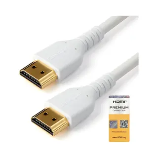 StarTech.com 2m Premium Zertifiziertes Hdmi 2.0 Kabel mit Ethernet - High Speed Uhd 4K 60Hz Hdr - Robustes M/M Hdmi Verbindungsabel mit Aramidfaser - Tpe - Für Uhd Monitoren/TVs/Displays
