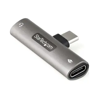 StarTech.com Usb-C Audio- & Ladeadapter - Usb-C Audio Adapter mit 3,5mm-Trrs-Kopfhörer-/Headset-Buchse und 60W Usb-Typ-C Power-Delivery-Pass-Through-Ladegerät - für Usb-C-Telefon/Tablet/Laptop