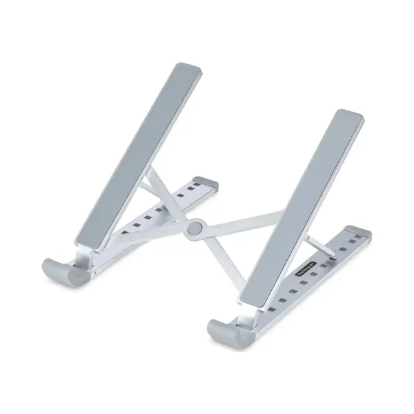 StarTech.com Inklapbare Laptopstandaard, Verstelbare Hoek, Ergonomische Laptophouder, Draagvermogen 10Kg, Ventileren/Kantelen/Verhogen, Aluminium Tablet/Laptop Steun/Riser/Staander thumbnail