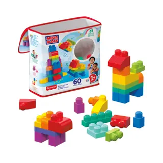 Mega Bloks Bausteinebeutel – Medium 60 Teile – Grundfarben