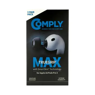 Comply TrueGrip Max | Premium Memory Foam Replacement Earplugs For Apple AirPods Pro (3 Generation) | SmartSkin Technology | Excellent Noise Isolation