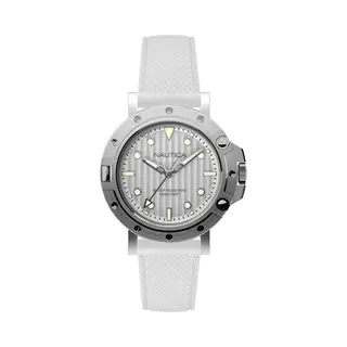 Nautica, Horloge, Unisex Horloge NAD12548G (Ø 40 Mm), Zilver, Wit, (40 mm)