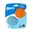 Blauw, Oranje, Small
