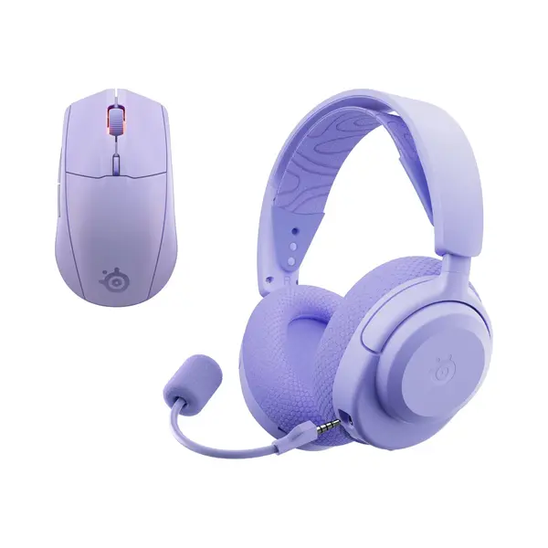 SteelSeries Rival 3 Draadloze Gaming Muis + Arctis Nova 3X Draadloze Gaming Headset - Lavender thumbnail