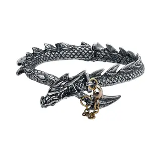 Alchemy Gothic Dragon's Lure Bracelet Silver Coloured