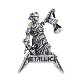 Metallica Justice For All Pin Silver Coloured