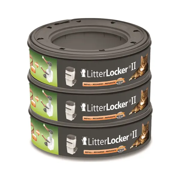 Litter Locker LitterLocker Pack De 3 Recharges Runde Displayschutzfolie Aus Kunststoff Für Katzen Grün 17 X 17 X 15 Cm thumbnail