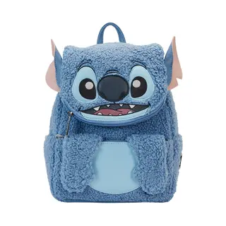 Loungefly Stitch backpack Casual backpack Blue Plush, Polyurethane