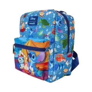 Loungefly, Kindergartentasche, Disney By Mini-Rucksack Lilo And Stitch Camping Cuties Aop, Mehrfarbig