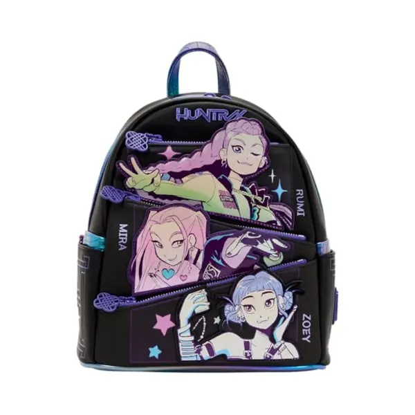 Loungefly KPop Demon Hunters Huntr/X Mini Backpack With Photo Card Charm thumbnail