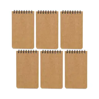 6 Stuks Notitieboekjes - Pocket Notitieboekjes - Pocket Spiraal Notitieboekjes - Kleine Notitieboekjes - Mini Notitieboekjes Set - 8x12 Cm -
