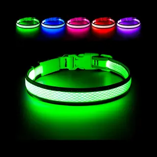 Led Hondenband - Oplaadbare Verstelbare Lichtband Voor Honden - Veiligheid En Zichtbaarheid In Het Donker - Voor Kleine, Middelgrote En Grote Honden -