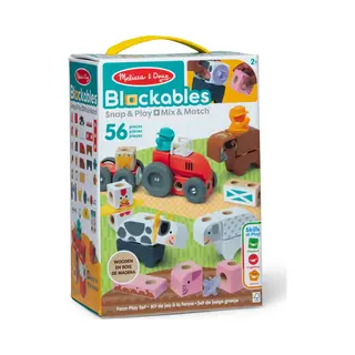 Melissa & Doug – Blockables™ Boerderij speelset – met draagbare bewaardoos