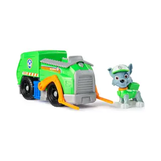 Spin Master Paw Patrol , Recycling-Truck mit Rocky Spielfigur (Sustainable Basic Vehicle/Basis Fahrzeug)