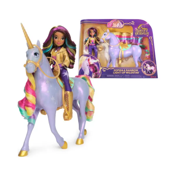 Spin Master Unicorn Academy, Sophia & Interactive Rainbow Light-up Wildstar Unicorn Toy with Lights, Sounds & Music, Dolls & Unicorn Toys for Girls Ages 4 and up thumbnail