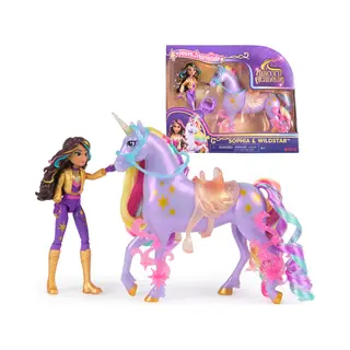 Spin Master Unicorn Academy - Sophia & Wildstar - Power of Friendship-set - Doorschijnend zadel met 2 krachtaccessoires - Poppen en Eenhoornspeelgoed