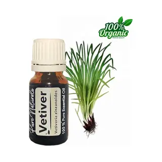 Vetiver Etherische Olie 10 Ml | Vetiver Olie | 100% Puur | Bio | Essentiële Olie Aromatherapie | Olie Diffuser | Geschikt Voor Inname | Pure Naturals
