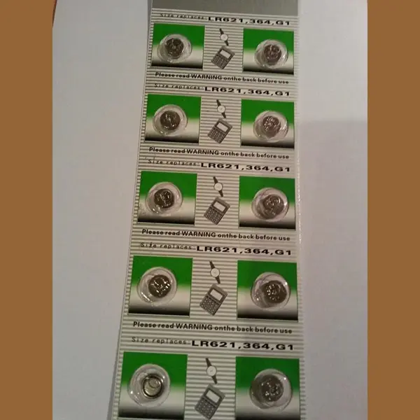 T&E Strip 10 Stuks AG1 Batterijen | Gelijk Aan LR621, SR621SW, 364 Batterijen | Voordeelbatterijen thumbnail
