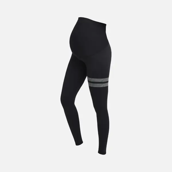 Stronger - Thermo Maternity - Zwangerschaps Legging - Dames - Zwart - Maat L thumbnail