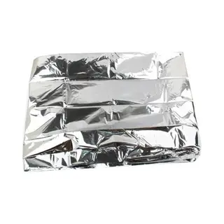 Compact Lichtweight Aluminized Windproof Emergency Blanket (Afmeting, 130x210cm)(zilver)