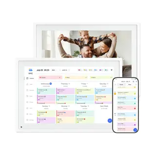 Tabwee P10 Wifi Digital Calendar - Digital Photo Frame, 10.1" Electronic Schedule Board For Family & Conference, Two-Way Schedule Sync Via Mobile App,