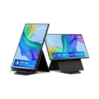 Blackview Table 10 Portable Monitor - 23, 8 Inch Full Hd Draagbare Monitor - Draagbaar Scherm Met Usb-C & Hdmi - Plug & Play - Incl. Beschermhoes