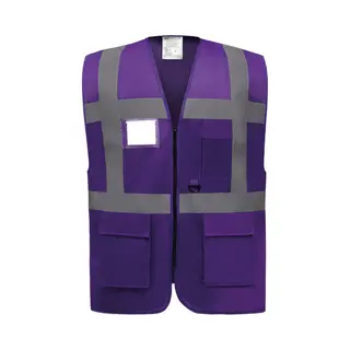Fluo Executive Waistcoat - Purple - M - Yoko